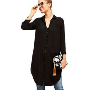 Anthropologie Maeve Ceycan Black Tunic Top